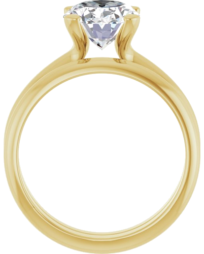 Sužadėtuvių Žiedas „Solitaire“ 10k yellow gold Oval 10mm x 8mm (7)