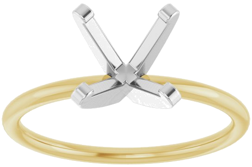 Sužadėtuvių Žiedas „Solitaire“ 14k yellow/white gold Round 8mm (3)