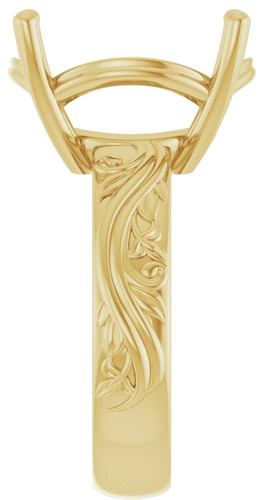 Sužadėtuvių Žiedas „Solitaire Sculptural“ 14k yellow gold Round 16mm (4)