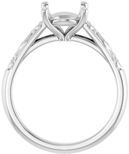 Sužadėtuvių Žiedas „Solitaire“ 14k white gold Oval 10mm x 8mm (2)