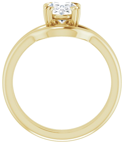 14K Yellow 8x6 mm Oval Solitaire Engagement Ring Mounting (7)