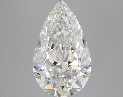 5.02 carat G-SI2 Natūralus Pear Deimantas (1)