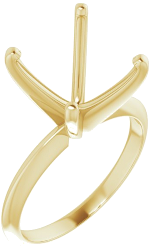 Sužadėtuvių Žiedas „Lightweight Solitaire“ 14k yellow gold Round 11mm x 11.4mm (1)