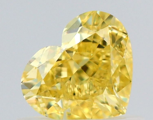 0.74 carat Fancy Intense Yellow-VS1 Natūralus Heart Deimantas (1)
