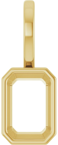 Pakabukas „Solitaire“ 14k yellow gold Emerald 6mm x 4mm (1)