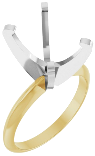 Sužadėtuvių Žiedas „Solitaire“ 585 Baltojo Ir Geltonojo Aukso Oval 12mm x 10mm (1)