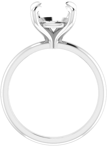 Platinum  9.4 mm Round Solitaire Engagement Ring Mounting (2)