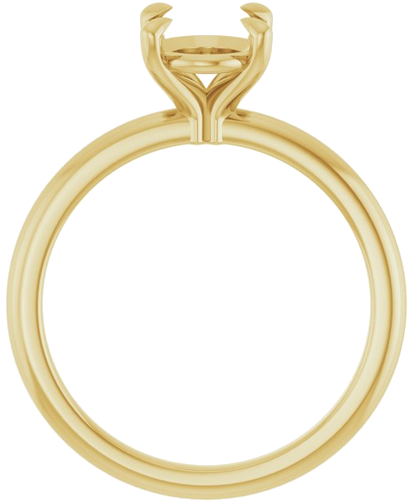 10K Yellow 9x7 mm Oval Solitaire Engagement Ring Mounting (2)