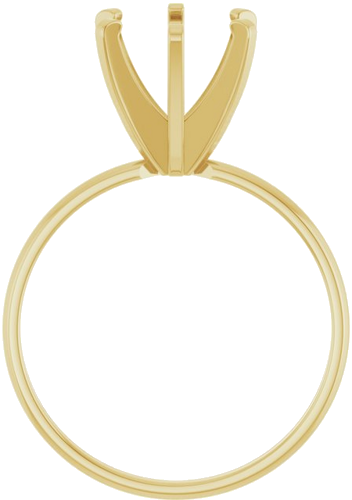 14K Yellow 8.2 mm Round Solitaire Engagement Ring Mounting (2)