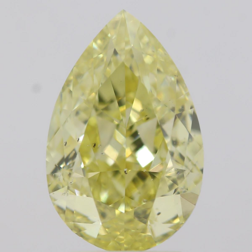 3.01 carat Fancy  Yellow-SI2 Natūralus Pear Deimantas (1)