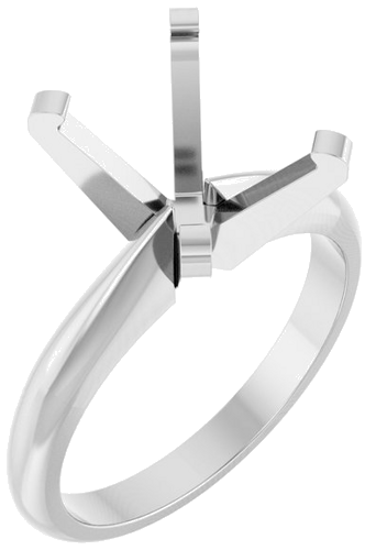 Sužadėtuvių Žiedas „Solitaire“ 14k white gold Oval 11mm x 9mm (1)