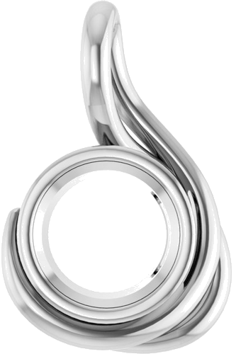 Pakabukas „Bezel-Set Solitaire Freeform“ 925 Sidabro Round 8mm (1)