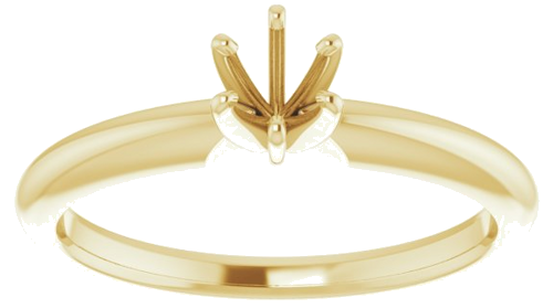 Sužadėtuvių Žiedas „Solitaire“ 14k yellow gold Round 4.2mm x 4.9mm (3)