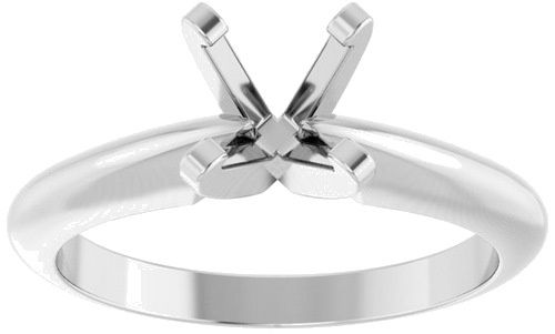 Sužadėtuvių Žiedas „Solitaire“ 14k white gold Square 4.5mm (3)