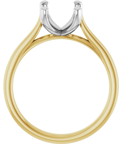 Sužadėtuvių Žiedas „Solitaire“ 585 Baltojo Ir Geltonojo Aukso Emerald 9mm x 7mm (2)