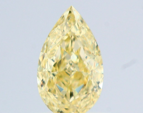 0.58 carat Fancy Yellow-VS2 Natūralus Pear Deimantas (1)