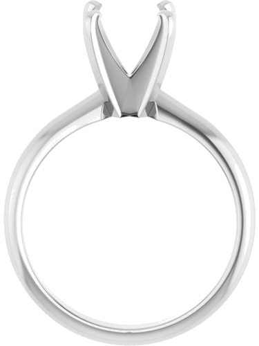 14K White 6x6 mm Square 4-Prong Light Solitaire Engagement Ring Mounting (2)