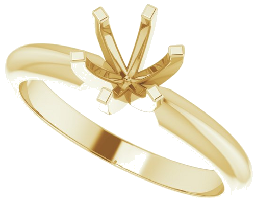 Sužadėtuvių Žiedas „Lightweight Solitaire“ 14k yellow gold Round 5.7mm x 6mm (5)