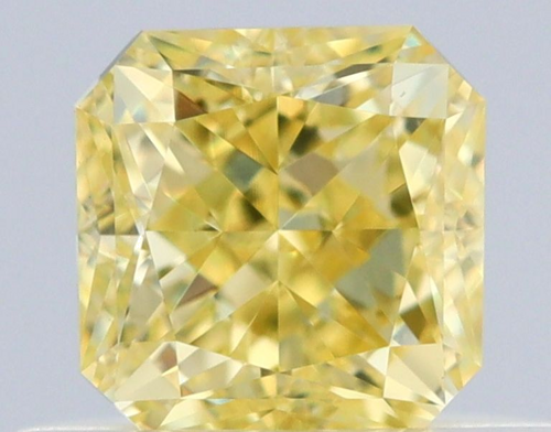 0.5 carat Fancy Yellow-VVS1 Natūralus Radiant Deimantas (1)