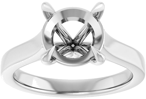 Sužadėtuvių Žiedas „Claw-Prong“ 14k white gold Round 9mm (3)