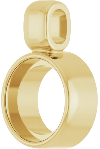 Pakabukas „Bezel-Set“ 585 Geltonojo Aukso Round 6.5mm (2)