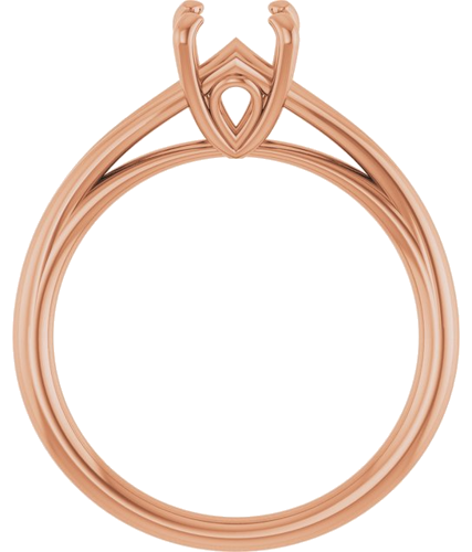 Sužadėtuvių Žiedas „Solitaire“ 14k rose gold Round 6.5mm (2)