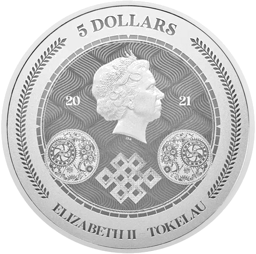 1 oz Хронос 2021 Токелау серебряная монета (2)