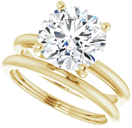 14K Yellow  9.4 mm Round Solitaire Engagement Ring Mounting (10)