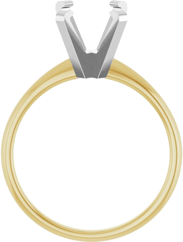 Sužadėtuvių Žiedas „Solitaire“ 14k yellow/white gold Emerald 9mm x 7mm (2)