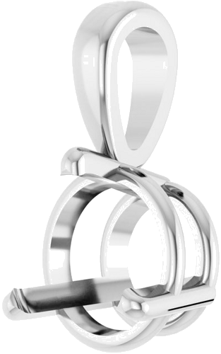 Pakabukas „Solitaire“ 925 Sidabro Round 6.5mm (2)