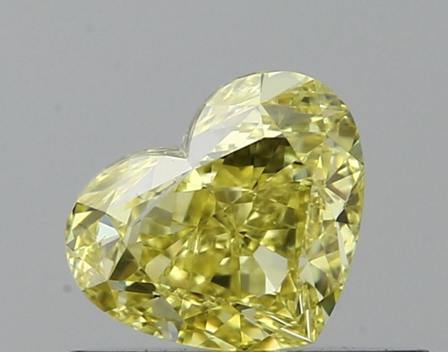 0.51 carat Fancy Intense Yellow-SI1 Natūralus Heart Deimantas (1)