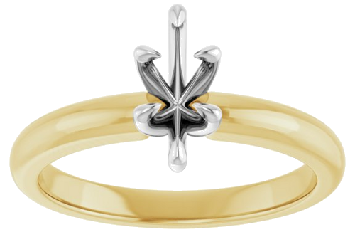 Sužadėtuvių Žiedas „Claw-Prong Solitaire“ 14k yellow/white gold Marquise 8mm x 4mm (3)