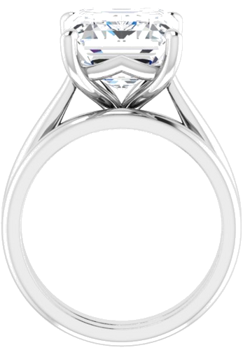 Sužadėtuvių Žiedas „Solitaire“ 14k white gold Emerald 12mm x 10mm (7)