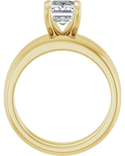 Sužadėtuvių Žiedas „Solitaire“ 585 Geltonojo Aukso Emerald 8mm x 6mm (7)