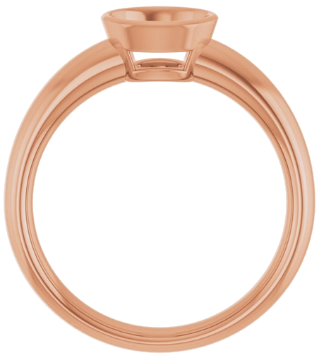Sužadėtuvių Žiedas „Bezel-Set Solitaire“ 14k rose gold Round 6.5mm (2)