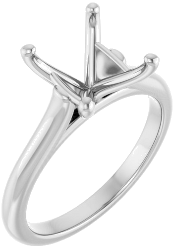 Sužadėtuvių Žiedas „Accented“ 14k white gold Oval 11mm x 9mm (1)