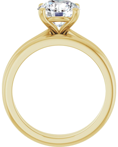 Sužadėtuvių Žiedas 14k yellow gold Round 8mm (7)