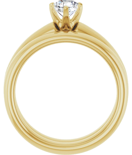 Sužadėtuvių Žiedas „Solstice Solitaire®“ 10k yellow gold Round 5.2mm (7)