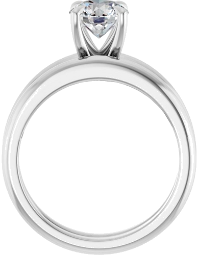 Sužadėtuvių Žiedas „Claw-Prong Solitaire“ 10k white gold Round 6.5mm (7)