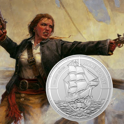 2021 Соломоновы Острова Энн Бонни 1 oz серебряная монета (2)