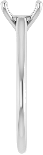 14K White 8 mm Round Solitaire Engagement Ring Mounting (4)