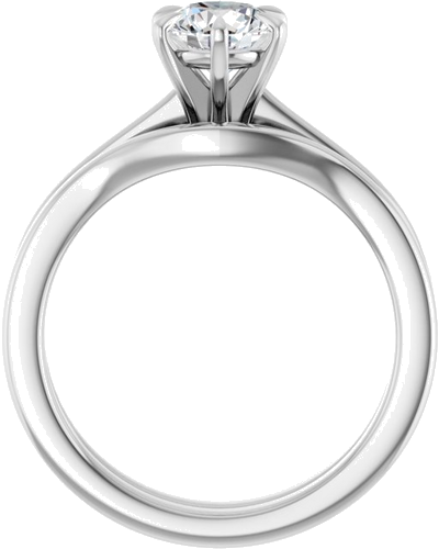 Sužadėtuvių Žiedas „Claw-Prong“ 14k white gold Round 6mm (7)