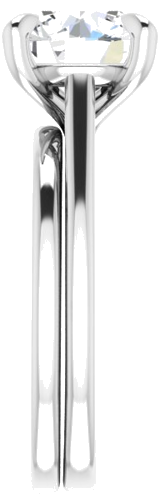 Sužadėtuvių Žiedas „Solitaire“ 585 Baltojo Aukso Round 9mm (9)