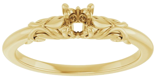 Sužadėtuvių Žiedas „Solitaire“ 14k yellow gold Round 4.1mm (3)