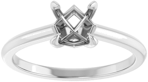 Sužadėtuvių Žiedas „Claw-Prong Solitaire“ 14k white gold Round 6.5mm (3)