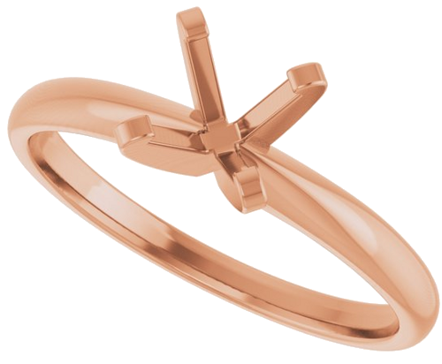 Sužadėtuvių Žiedas „Solitaire“ 14k rose gold Round 6mm (5)