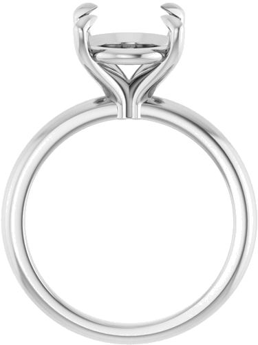 Sužadėtuvių Žiedas 585 Baltojo Aukso Oval 12mm x 10mm (1)