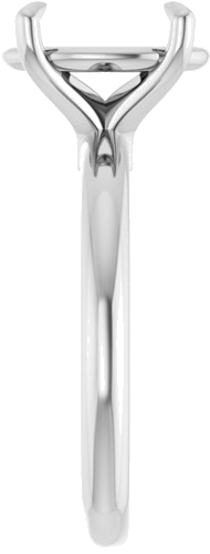 Sužadėtuvių Žiedas „Claw-Prong Euro Shank“ 14k white gold Oval 11mm x 9mm (4)