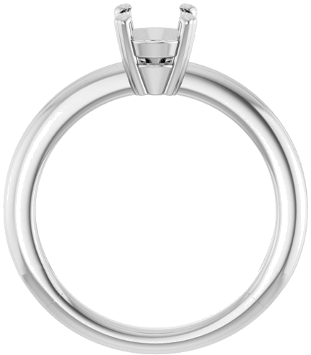 Sužadėtuvių Žiedas „Solitaire“ 14k white gold Oval 8mm x 6mm (2)