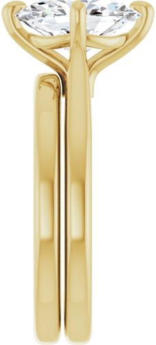 Sužadėtuvių Žiedas „Solitaire“ 14k yellow gold Oval 10mm x 7mm (9)
